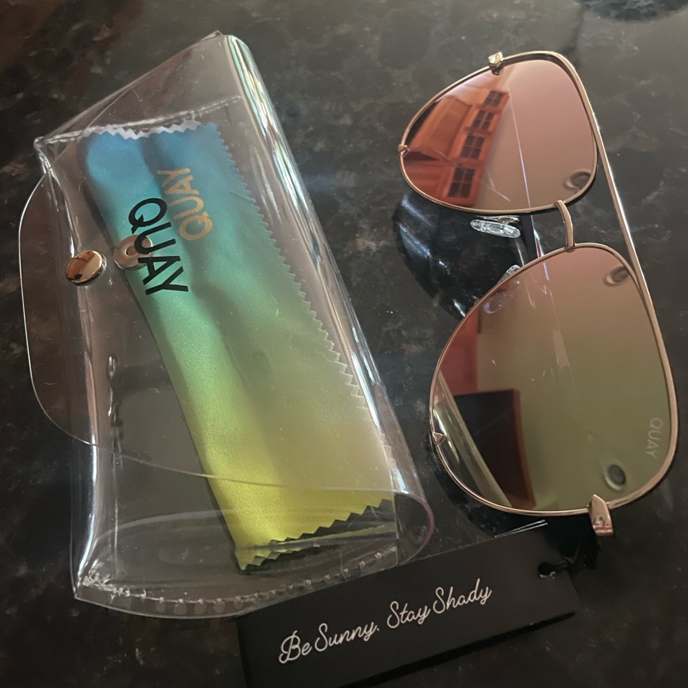 Quay Australia HIGH KEY Men's and Women's Sunglasses Classic Oversized Aviator